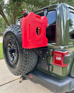 Rotopax Bracket for Jeep Wrangler JL Mopar Spare Tire Carrier  Tailgate Reinforcement System with 3 predrilled accessory mounting points ONLY